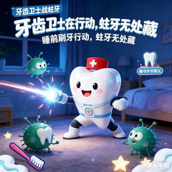 牙齿小卫士，睡前好习惯儿童故事