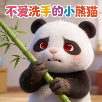 不爱洗手的小熊猫，儿童好习惯养成故事，睡前故事