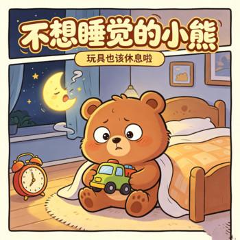 不想睡觉的小熊