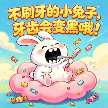 不刷牙的小兔子