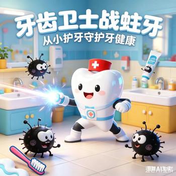牙齿卫士战蛀牙，睡前儿童小故事