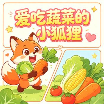 爱吃蔬菜的小狐狸，宝宝还习惯养成故事，睡前故事