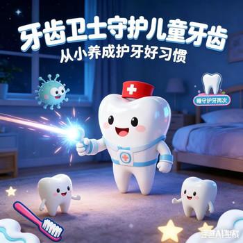 牙齿卫士守护儿童牙齿，宝贝好习惯养成故事